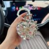 butterfly diamond heart makeup mirror w08040