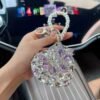 butterfly diamond heart makeup mirror w08040