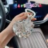 butterfly diamond heart makeup mirror w08040